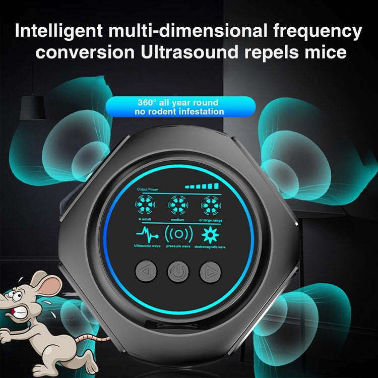 219 Intelligent Ultrasonic Multi-dimensional Frequency Conversion Home Indoor Mouse Repeller(Black) - Repellents by PMC Jewellery | Online Shopping South Africa | PMC Jewellery | Buy Now Pay Later Mobicred