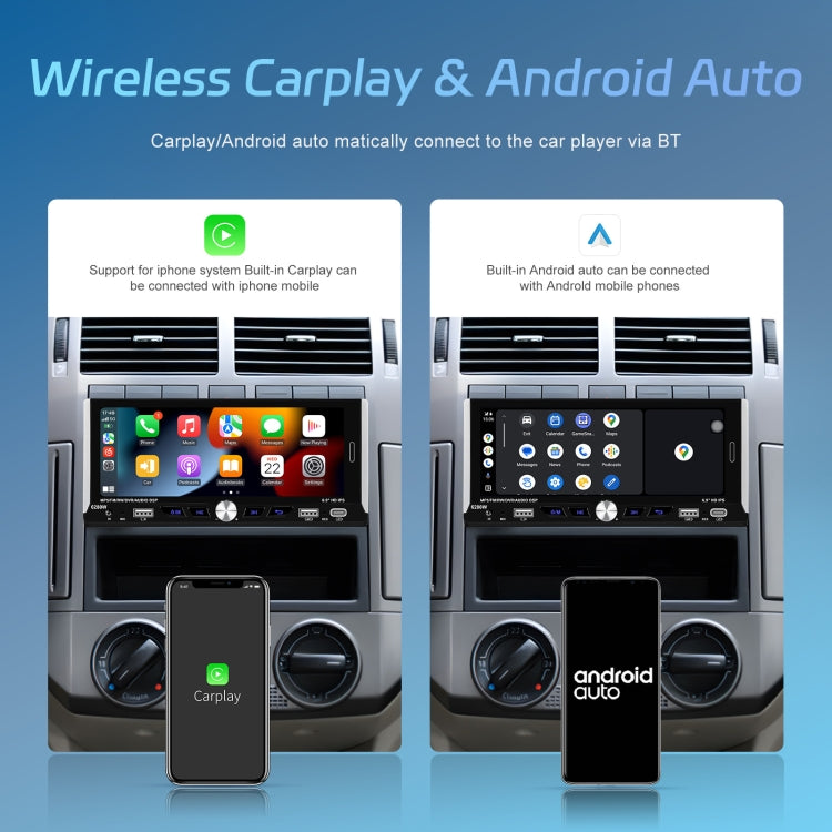 Single Spindle 6.9 inch MP5 With Knob Player Carplay Function Car MP4 Backup Camera, Specification: Standard+12 Light Camera - Car MP3 & MP4 & MP5 by PMC TechLife | Online Shopping South Africa | PMC TechLife | Buy Now Pay Later Mobicred