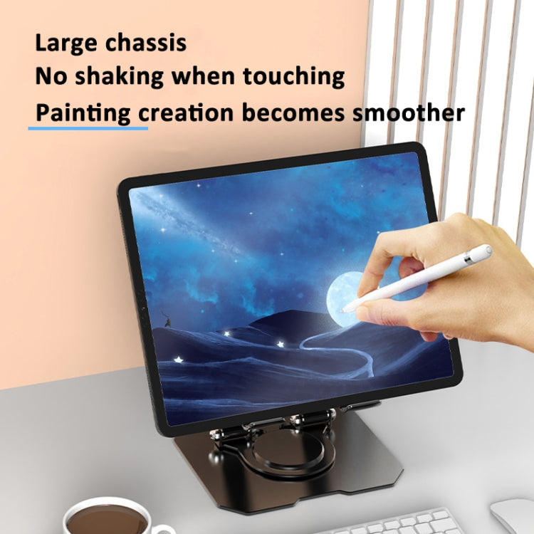 Metal Cooling Tablet Stand Rotatable Adjustable Base Support(Black) - Desktop Holder by PMC TechLife | Online Shopping South Africa | PMC TechLife | Buy Now Pay Later Mobicred
