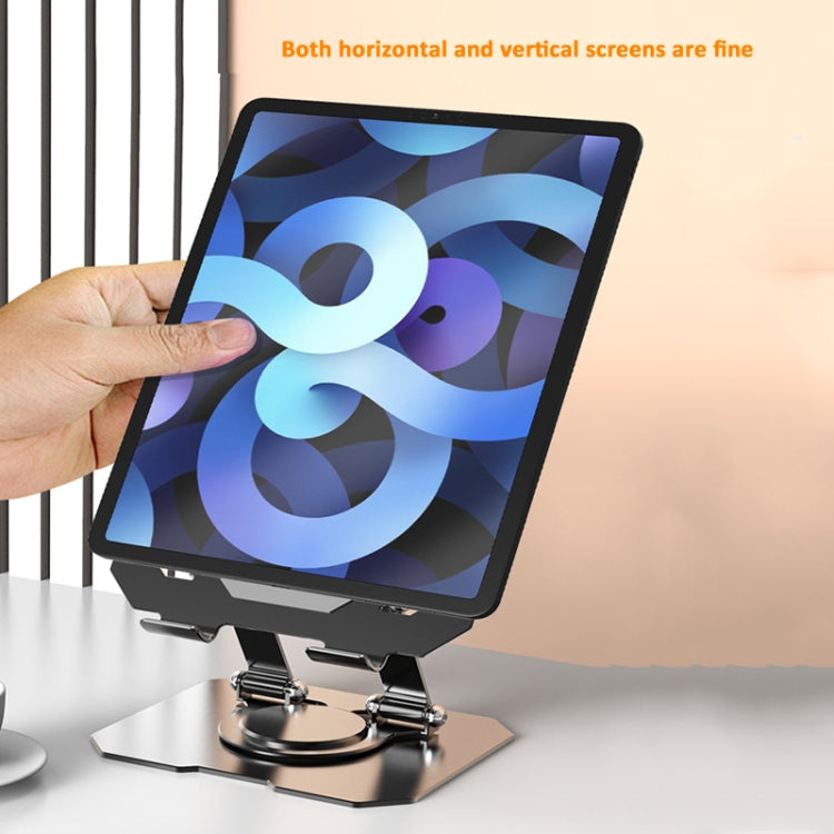 Metal Cooling Tablet Stand Rotatable Adjustable Base Support(Black) - Desktop Holder by PMC TechLife | Online Shopping South Africa | PMC TechLife | Buy Now Pay Later Mobicred