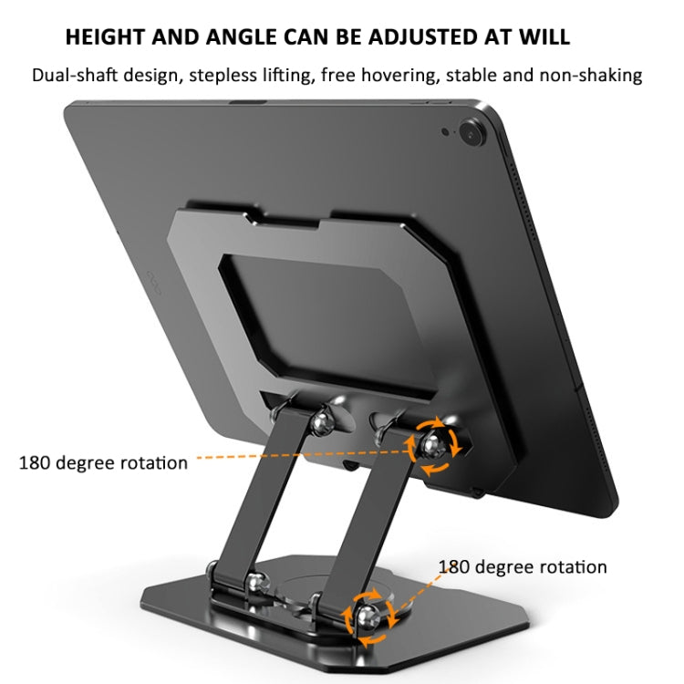 Metal Cooling Tablet Stand Rotatable Adjustable Base Support(Black) - Desktop Holder by PMC TechLife | Online Shopping South Africa | PMC TechLife | Buy Now Pay Later Mobicred
