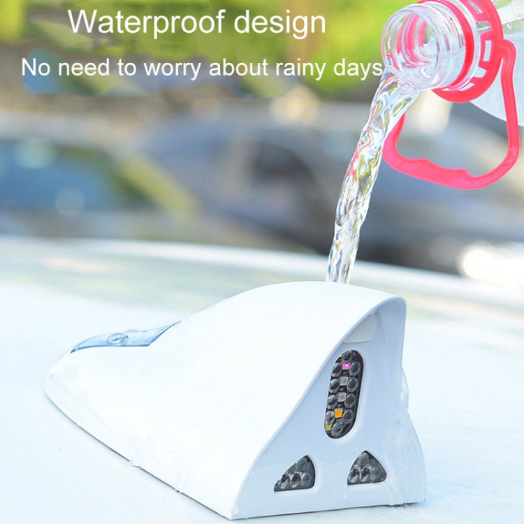 Solar Remote Control Signal Radio Shark Fin Antenna Anti-Tailgating Roof Warning Light(White) - Warning Lights by PMC TechLife | Online Shopping South Africa | PMC TechLife | Buy Now Pay Later Mobicred