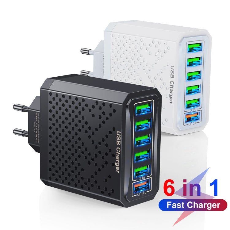 6-Ports Multifunctional Quick Charging USB Travel Charger Power Adapter, Model: Pink US Plug - free shipping - PMC Jewellery - Order now!