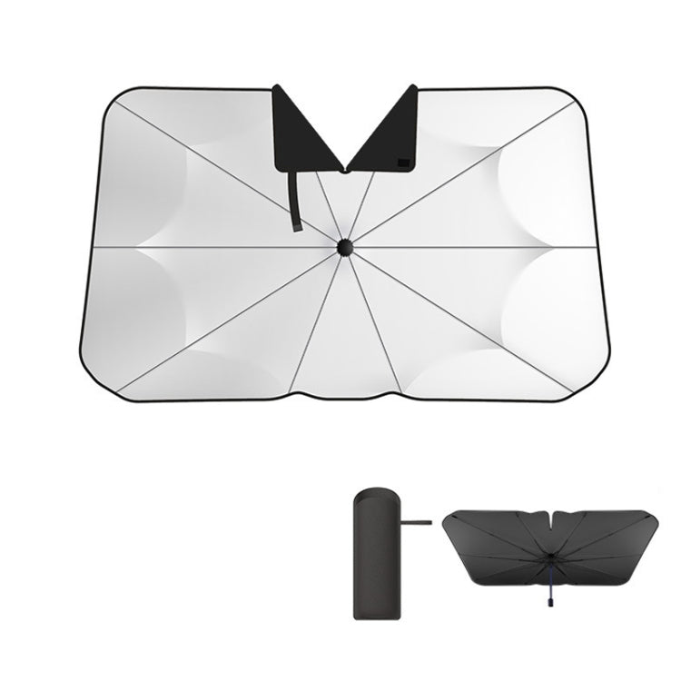 140x79cm Car Front Gear Opening Style Insulated Sun Protection Parasol(Black Base Cloth) - Window Foils & Solar Protection by PMC TechLife | Online Shopping South Africa | PMC TechLife | Buy Now Pay Later Mobicred