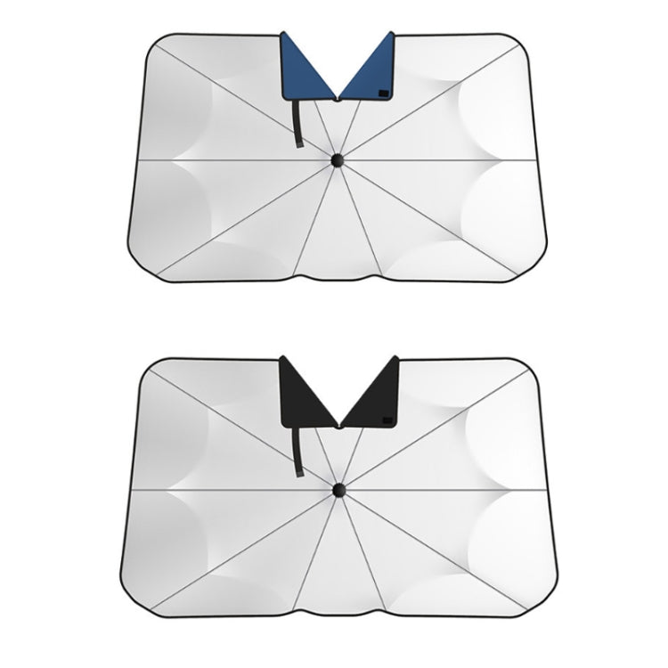 140x79cm Car Front Gear Opening Style Insulated Sun Protection Parasol(Blue Base Cloth) - Window Foils & Solar Protection by PMC TechLife | Online Shopping South Africa | PMC TechLife | Buy Now Pay Later Mobicred