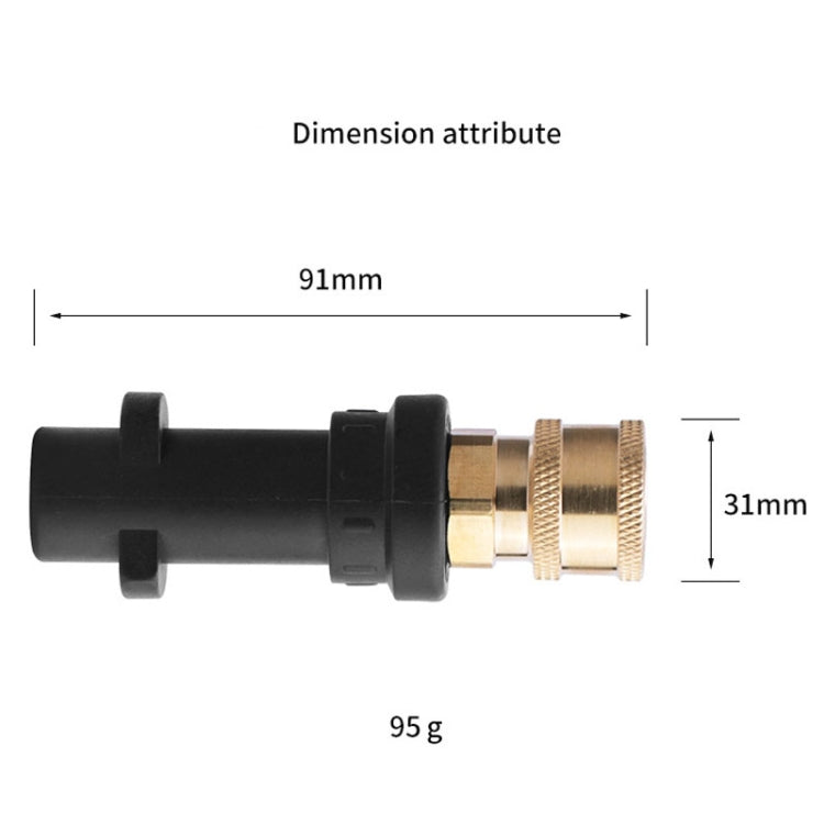 For Karcher K2-K7 Series High Pressure Washer Foam Lance Adapter, Specification: 1/4 Female Connector + 5 Nozzle - Car Washer & Accessories by PMC Jewellery | Online Shopping South Africa | PMC Jewellery