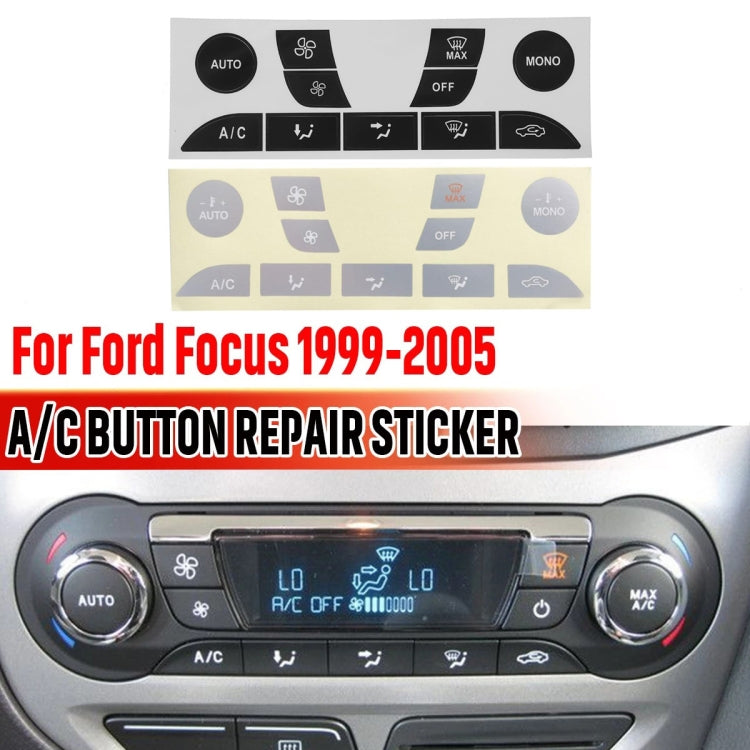 For 1999-2005 Ford Focus Air Conditioning Button Switch Repair Sticker(Black) - Decorative Sticker by PMC Jewellery | Online Shopping South Africa | PMC Jewellery | Buy Now Pay Later Mobicred