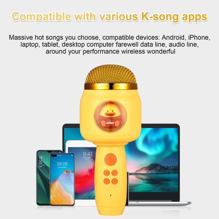 ICARER FAMILY F816 Karaoke Microphone Speaker Home Bluetooth Wireless Microphone(Yellow) - Microphone by ICARER FAMILY | Online Shopping South Africa | PMC TechLife | Buy Now Pay Later Mobicred