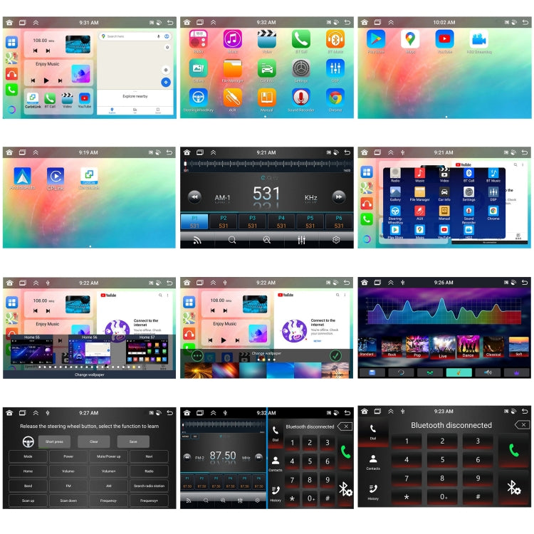 10.1 inch 6+128G Android Universal HD Large Screen Car Bluetooth Player Android GPS Navigation Integrated Machine(Standard) - Car MP3 & MP4 & MP5 by PMC TechLife | Online Shopping South Africa | PMC TechLife | Buy Now Pay Later Mobicred