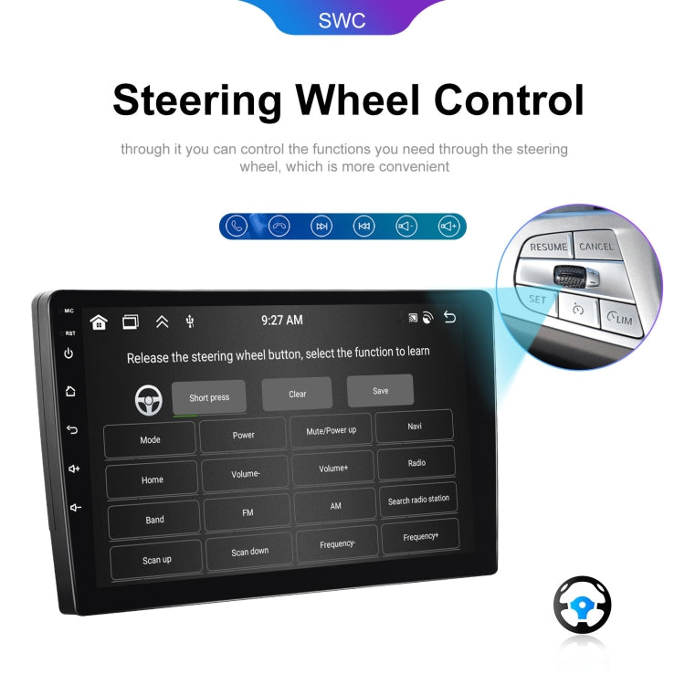 9 inch 6+128G Android Universal HD Large Screen Car Bluetooth Player Android GPS Navigation Integrated Machine(Standard) - Car MP3 & MP4 & MP5 by PMC TechLife | Online Shopping South Africa | PMC TechLife | Buy Now Pay Later Mobicred