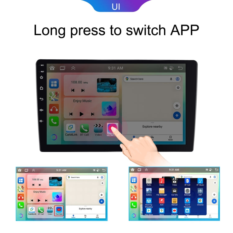 10.1 inch 6+128G Android Universal HD Large Screen Car Bluetooth Player Android GPS Navigation Integrated Machine(Standard) - Car MP3 & MP4 & MP5 by PMC TechLife | Online Shopping South Africa | PMC TechLife | Buy Now Pay Later Mobicred