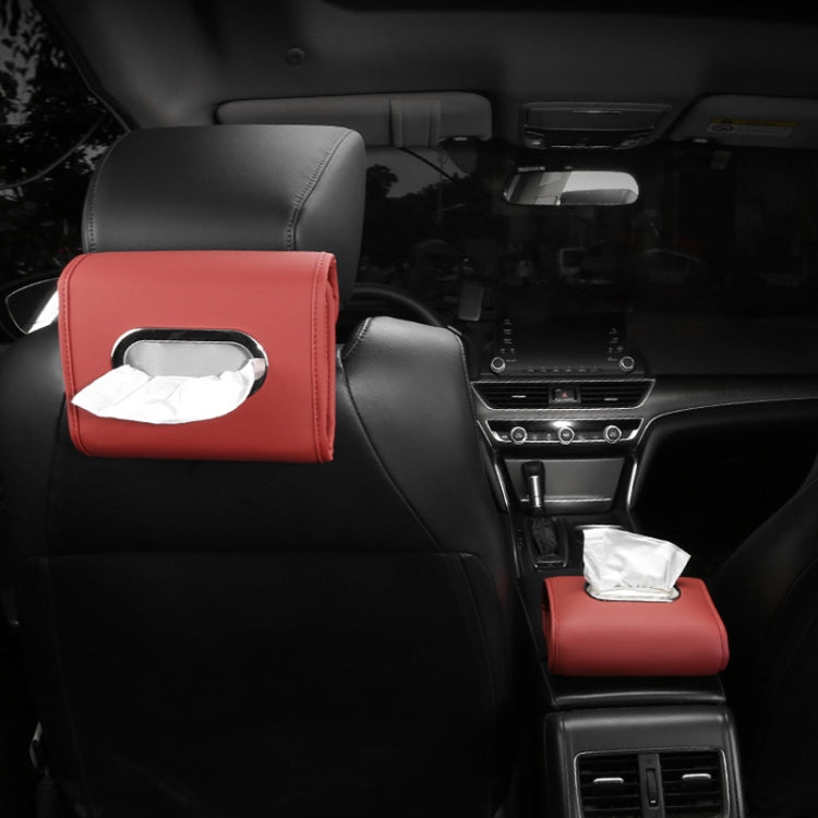 Auto Armrest Tissue Box Car Seat Back Hanging Napkin Pack Cover(Gray) - Tissue Boxes by PMC TechLife | Online Shopping South Africa | PMC TechLife | Buy Now Pay Later Mobicred