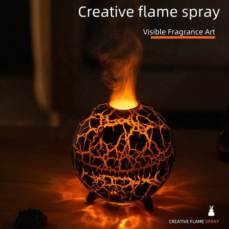 D612 USB Plug-in Colorful Gradient Atmosphere Light Flame Crack Aromatherapy Humidifier(White) - free shipping - PMC TechLife - Order now!