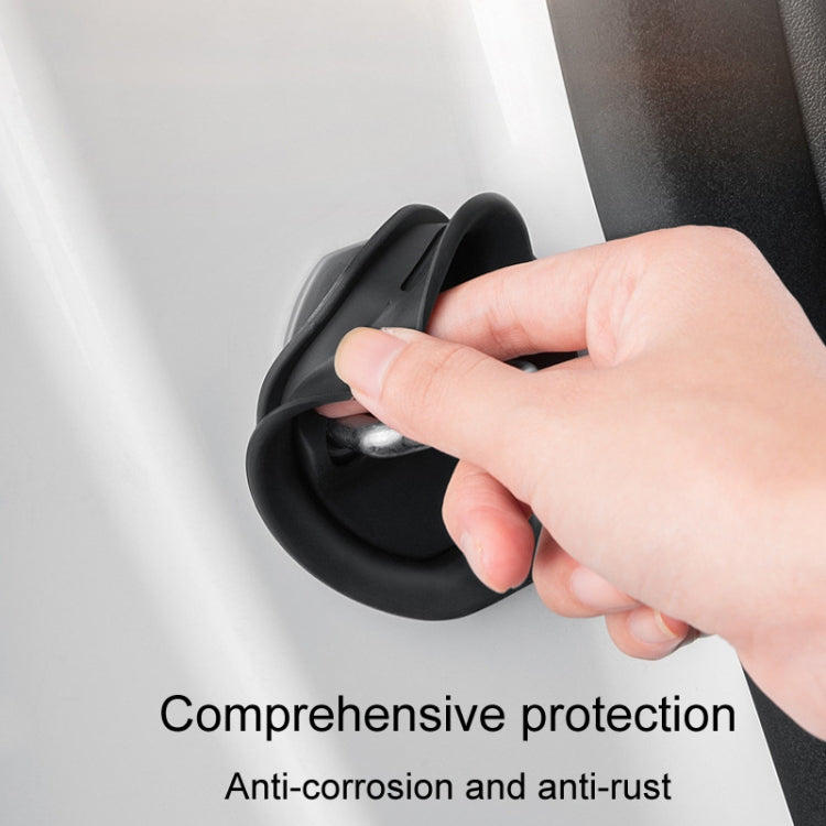 4pcs / Set For Tesla Model 3/Y Door Latch Cover Silent Shock Absorption Locking Clip(Black) - Locks & Hasps by PMC TechLife | Online Shopping South Africa | PMC TechLife | Buy Now Pay Later Mobicred