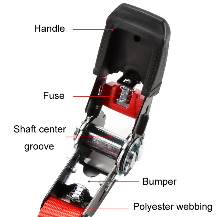 Motorcycle Ratchet Tensioner Cargo Bundling And Luggage Fixing Straps, Length: 4m - Towing Bars by PMC TechLife | Online Shopping South Africa | PMC TechLife | Buy Now Pay Later Mobicred