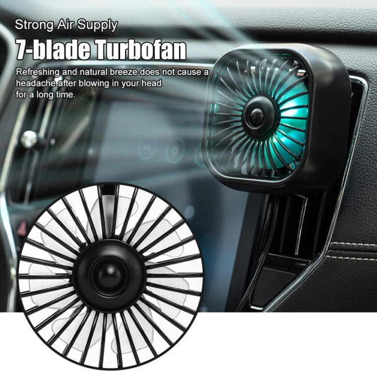 F11 Car USB Colorful Gradient Light Cooling Fan Automotive Interior, Color: Black - Heating & Fans by PMC TechLife | Online Shopping South Africa | PMC TechLife | Buy Now Pay Later Mobicred