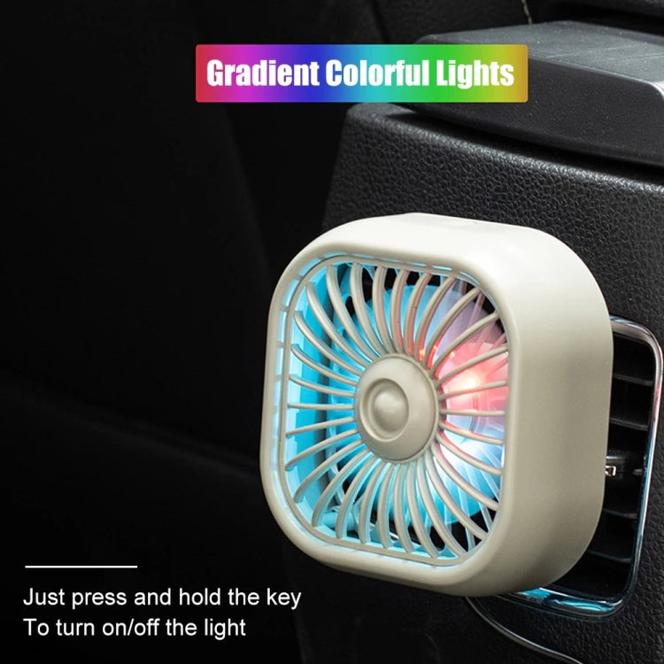 F11 Car USB Colorful Gradient Light Cooling Fan Automotive Interior, Color: Black - Heating & Fans by PMC TechLife | Online Shopping South Africa | PMC TechLife | Buy Now Pay Later Mobicred