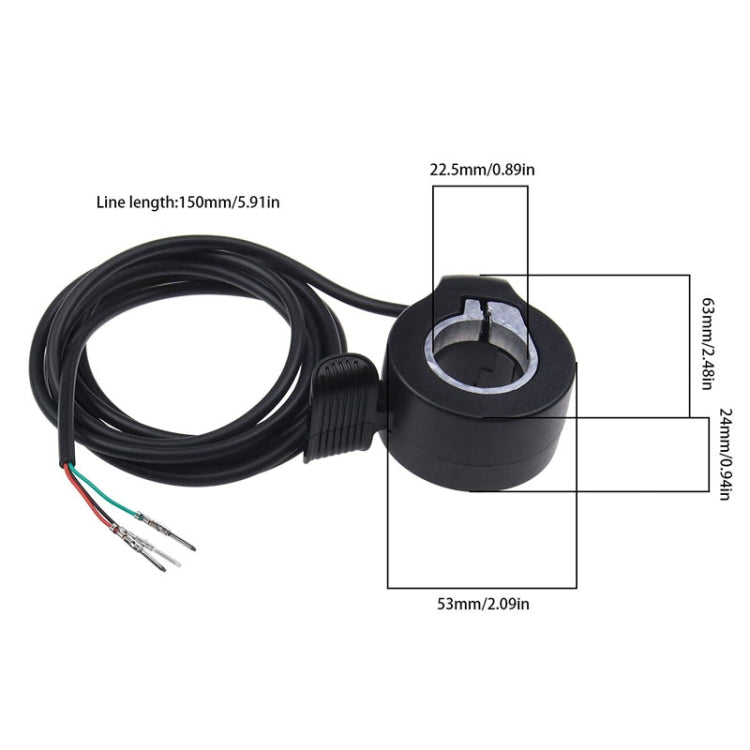 Universal Electrical Scooter Throttle Thumb Accelerator Hall Sensor Acceleration Thumb Dial(Black) - Accessories & Parts by PMc TechLife | Online Shopping South Africa | PMc TechLife | Buy Now Pay Later Mobicred