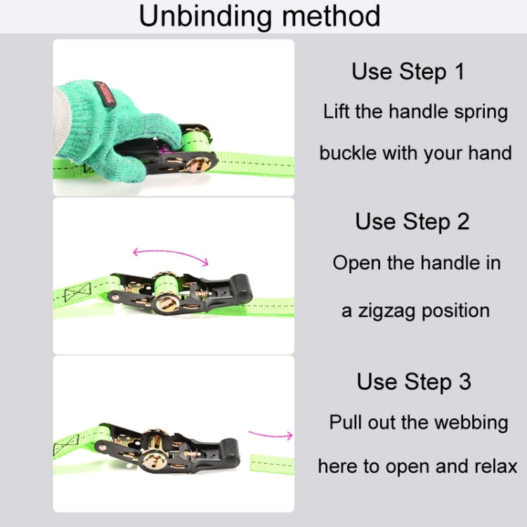 Motorcycle Ratchet Tensioner Cargo Bundling And Luggage Fixing Straps, Specification: Orange 4m - Towing Bars by PMC TechLife | Online Shopping South Africa | PMC TechLife | Buy Now Pay Later Mobicred