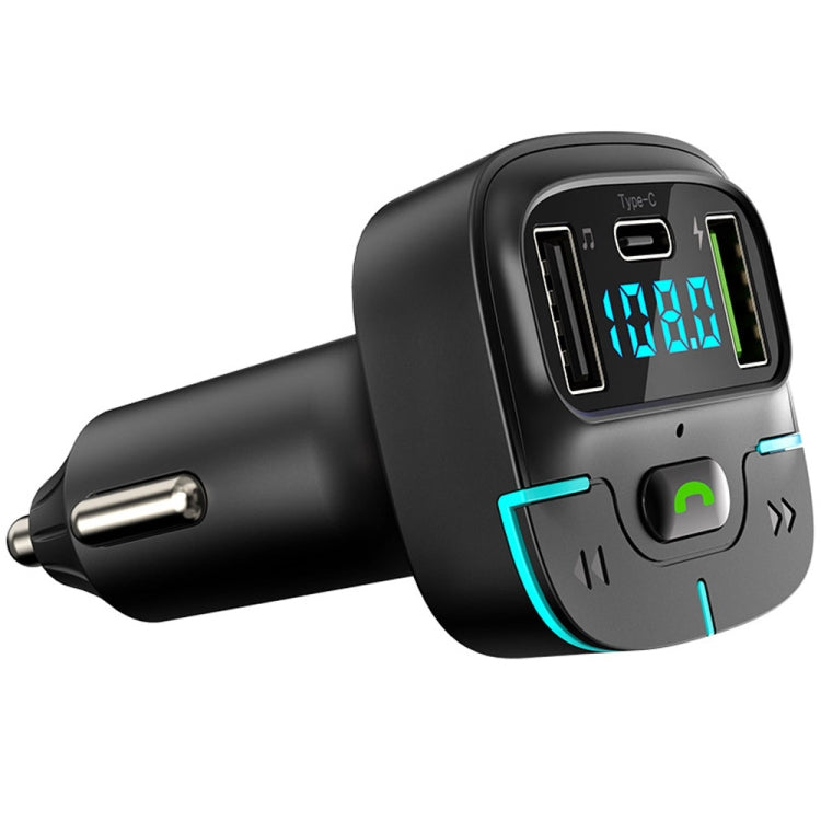 Car Bluetooth MP3 Player Ambient Light Charger(Black) - Bluetooth Car Kits by PMC TechLife | Online Shopping South Africa | PMC TechLife | Buy Now Pay Later Mobicred