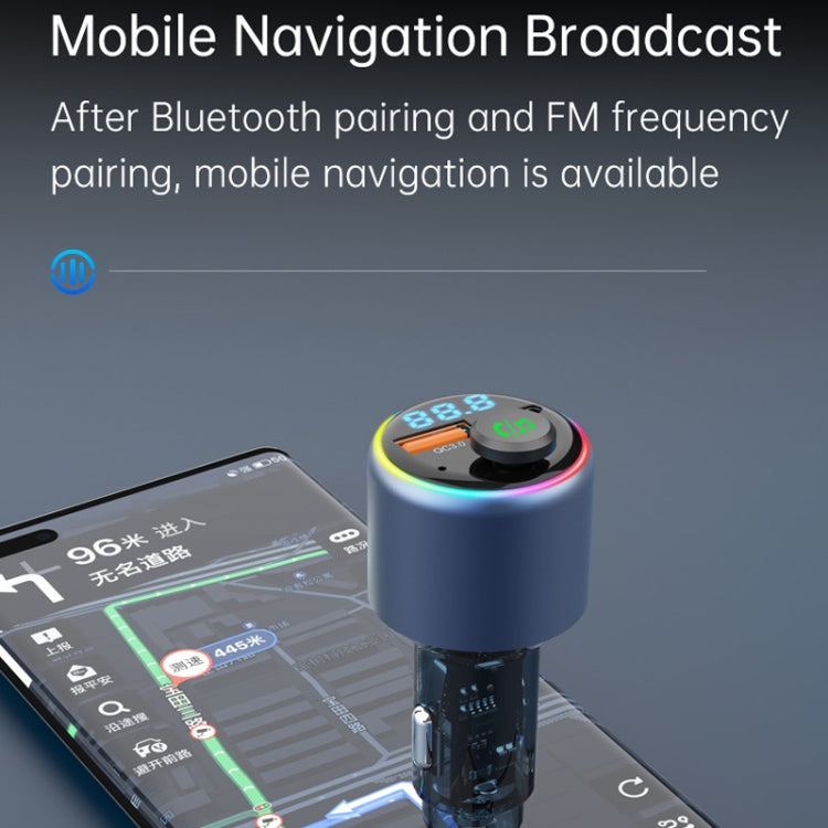 48W Car Bluetooth MP3 Player with Fast Charging(Black) - Bluetooth Car Kits by PMC TechLife | Online Shopping South Africa | PMC TechLife | Buy Now Pay Later Mobicred