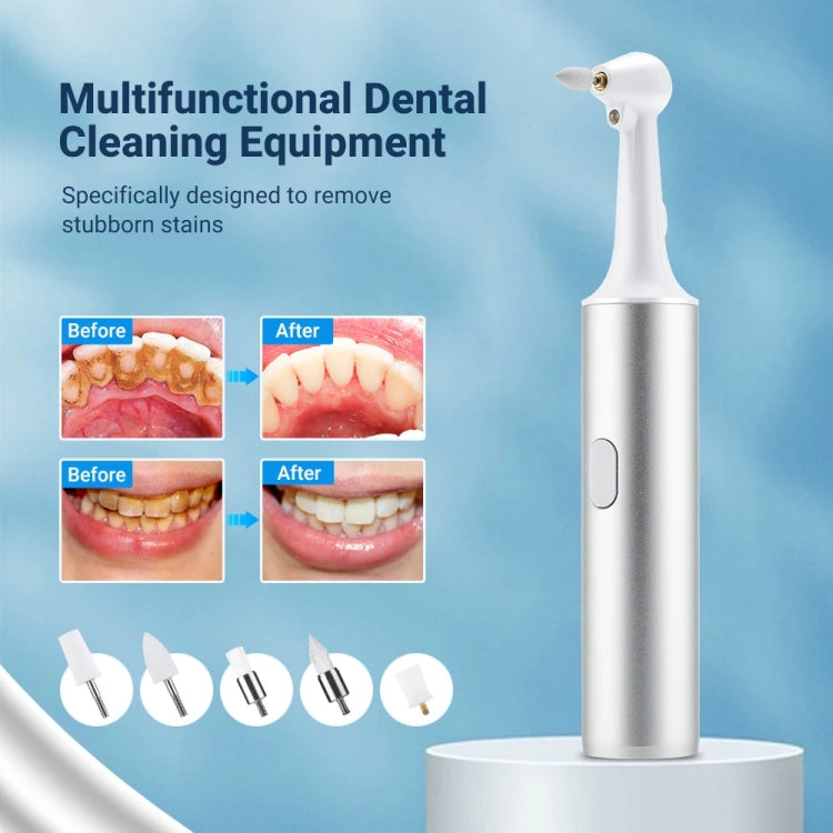 5 In 1 Electric Tooth Polisher USB Rechargeable Dental Scaler Toothbrush(M15 Silver) - Teeth Whitening by PMC TechLife | Online Shopping South Africa | PMC TechLife | Buy Now Pay Later Mobicred