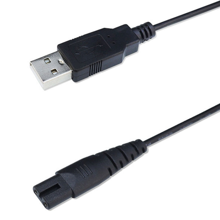 1.25m For Shaver / Water Refill Device USB TTo 8-Figure Tail Charging Cable Power Cord(Black) - Shavers Parts by PMC TechLife | Online Shopping South Africa | PMC TechLife | Buy Now Pay Later Mobicred
