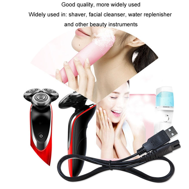 1.25m For Shaver / Water Refill Device USB TTo 8-Figure Tail Charging Cable Power Cord(Black) - Shavers Parts by PMC TechLife | Online Shopping South Africa | PMC TechLife | Buy Now Pay Later Mobicred