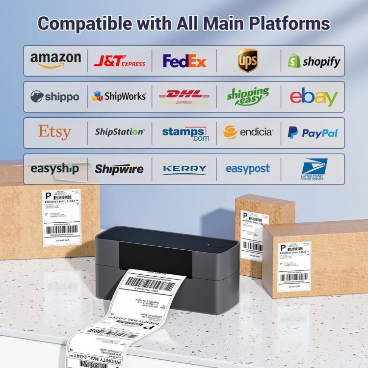 Phomemo PM245-BT Bluetooth Shipping Label Printer Support Labels Width  1- 4.6 Inch(UK Plug) - free shipping - PMC TechLife - Order now!