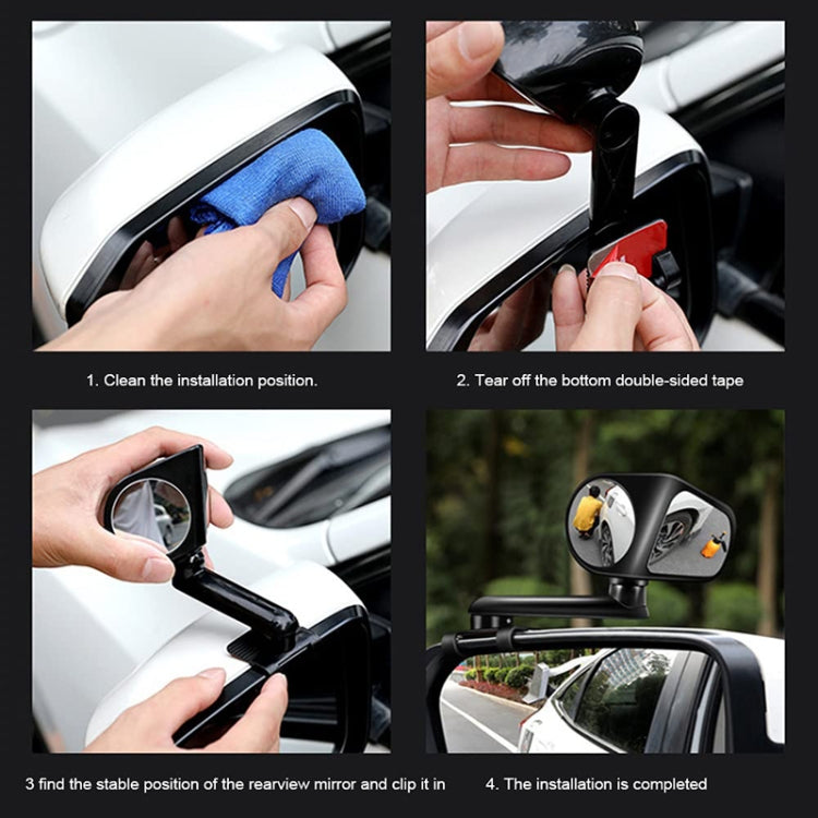 Car Auxiliary Mirror Multi-Function Wide-Angle Rear View Reversing Mirror(Black Right) - Convex Mirror & Accessories by PMC TechLife | Online Shopping South Africa | PMC TechLife | Buy Now Pay Later Mobicred
