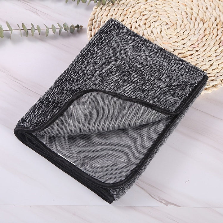 60x90cm Thickened Twisted Braid Cloth Absorbent Car Cleaning Towel(Dark Gray 1pcs) - Car washing supplies by PMC TechLife | Online Shopping South Africa | PMC TechLife | Buy Now Pay Later Mobicred