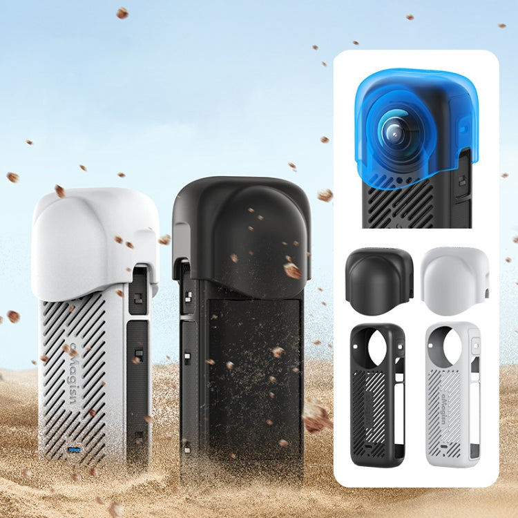 For Insta360 X4 AMagisn Silicone Protective Cover Body Case + Lens Cover Black - Case & Bags by aMagisn | Online Shopping South Africa | PMC TechLife | Buy Now Pay Later Mobicred