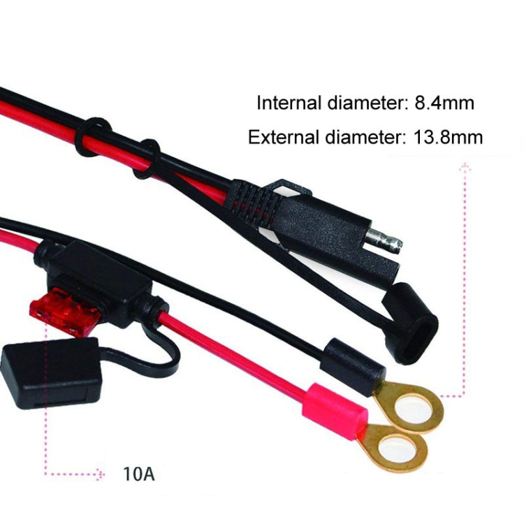 SAE To O-Type Ring Connector Quick Disconnect SAE Car Storage Battery Extension Cable - DIY Cables by PMC TechLife | Online Shopping South Africa | PMC TechLife | Buy Now Pay Later Mobicred