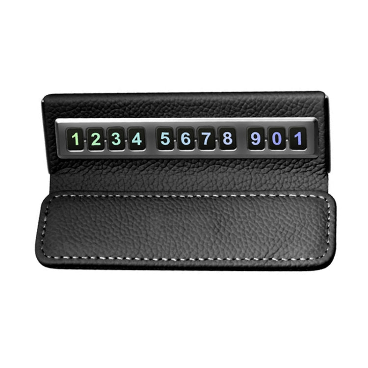 Car Front Windshield Temporary Parking Number Plate Interior Decoration(Black) - Parking Card by PMC TechLife | Online Shopping South Africa | PMC TechLife | Buy Now Pay Later Mobicred