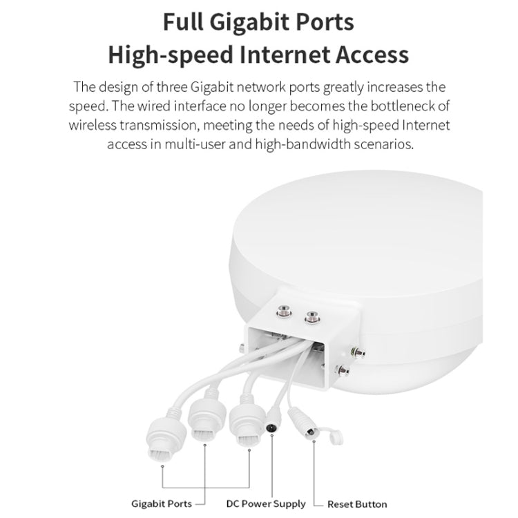 COMFAST WA933 Wi-Fi6  3000Mbps Outdoor Access Point Dual Band Waterproof Wireless Router Support VLAN(US Plug) - free shipping - PMc TechLife - Order now!