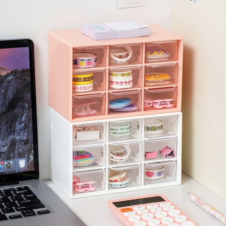 Transparent Desktop Small Objects Compartment Drawer Organizer Hair Accessories Storage Case, Color: 9 Grids Rose - free shipping - PMc TechLife - Order now!
