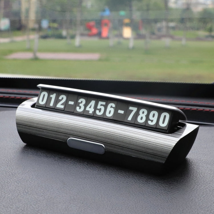 Hidden Luminous Temporary Parking Sign With Car Number, Color: Silver - Parking Card by PMC TechLife | Online Shopping South Africa | PMC TechLife | Buy Now Pay Later Mobicred