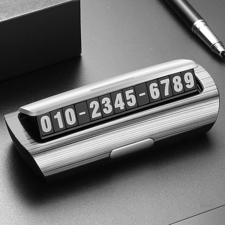 Hidden Luminous Temporary Parking Sign With Car Number, Color: Silver - Parking Card by PMC TechLife | Online Shopping South Africa | PMC TechLife | Buy Now Pay Later Mobicred