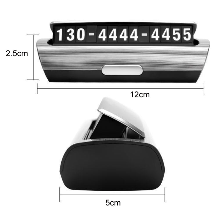 Hidden Luminous Temporary Parking Sign With Car Number, Color: Silver - Parking Card by PMC TechLife | Online Shopping South Africa | PMC TechLife | Buy Now Pay Later Mobicred