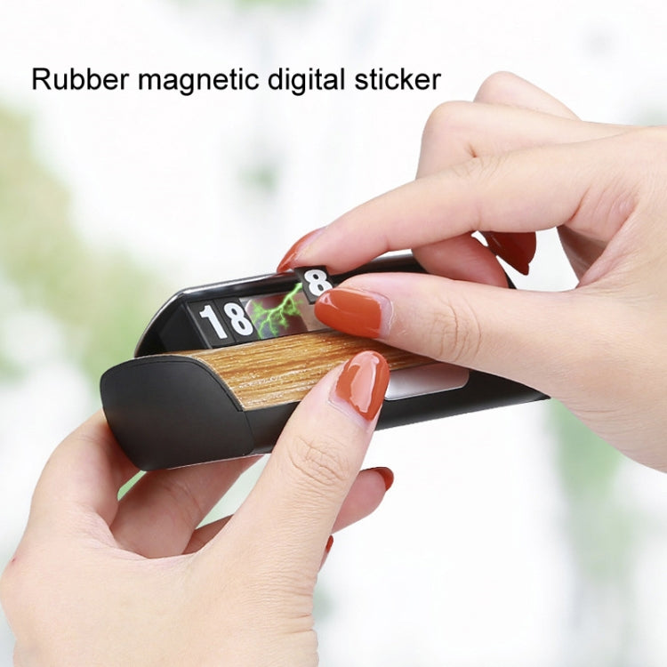 Hidden Luminous Temporary Parking Sign With Car Number, Color: Imitation Wood Grain - Parking Card by PMC TechLife | Online Shopping South Africa | PMC TechLife | Buy Now Pay Later Mobicred