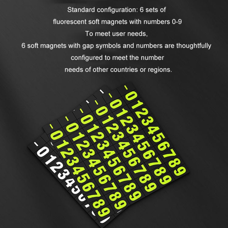Hidden Luminous Temporary Parking Sign With Car Number, Color: Silver - Parking Card by PMC TechLife | Online Shopping South Africa | PMC TechLife | Buy Now Pay Later Mobicred