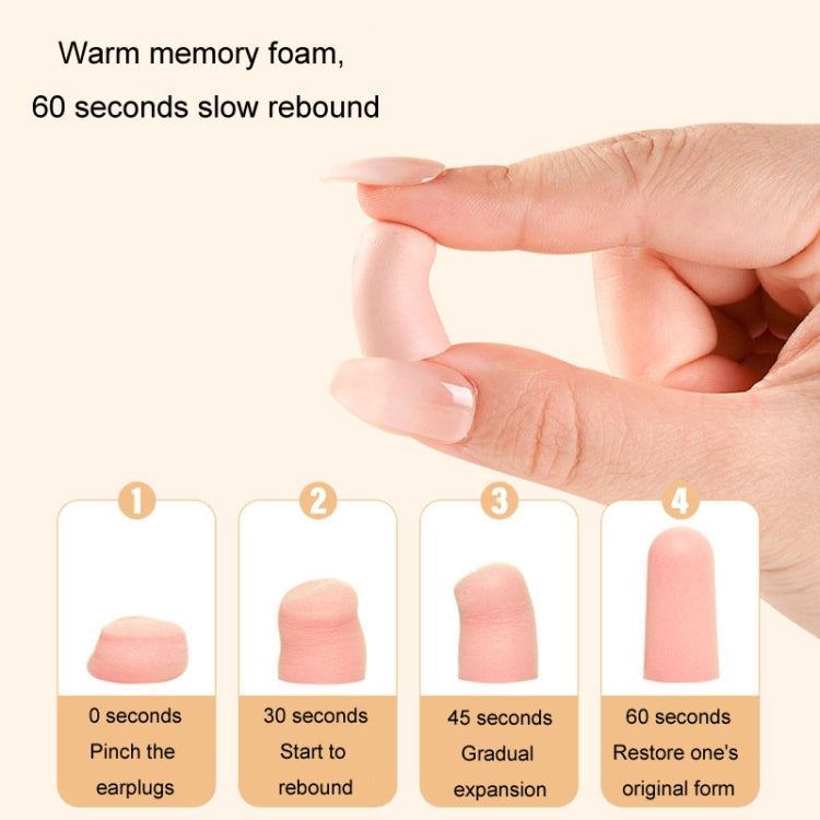 60pcs /Box Memory Foam Earplugs Student Dormitory Sleeping Noise Reduction Soundproof Earplugs(Pink) - free shipping - PMC TechLife - Order now!