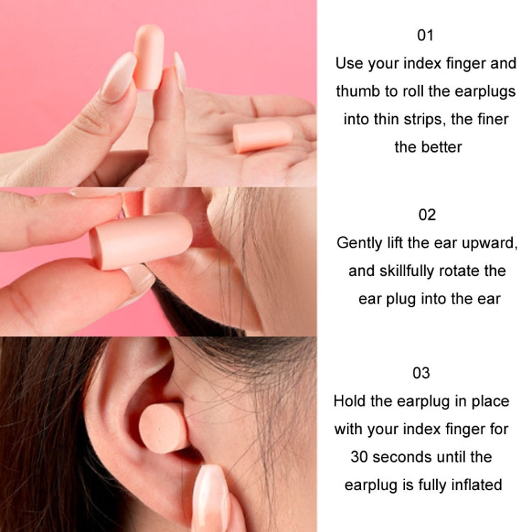 24pcs /Box Memory Foam Earplugs Student Dormitory Sleeping Noise Reduction Soundproof Earplugs(Pink) - free shipping - PMC TechLife - Order now!