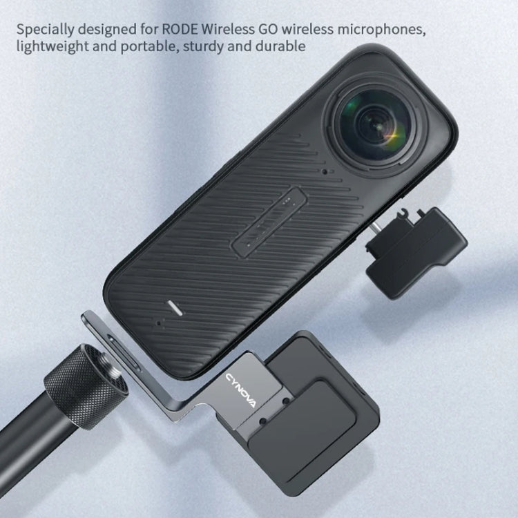 For Insta360 X4 / X3 / One X2 CYNOVA Cold Shoe Expansion RODE Wireless GO Microphone - Others by CYNOVA | Online Shopping South Africa | PMC TechLife | Buy Now Pay Later Mobicred