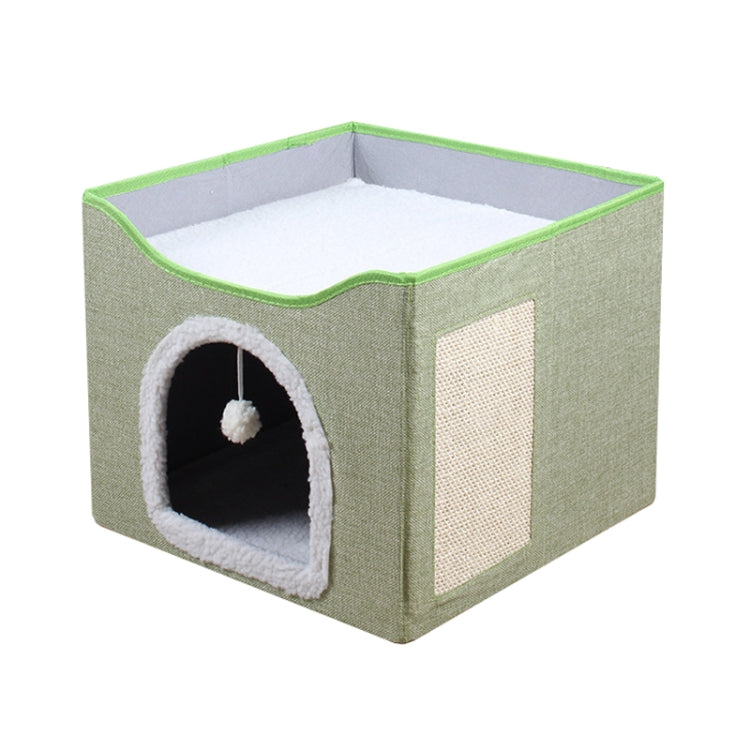Multifunctional Sisal Cats Scratching Board Foldable Pet Bed(Light Green) - Beds by PMC TechLife | Online Shopping South Africa | PMC TechLife | Buy Now Pay Later Mobicred
