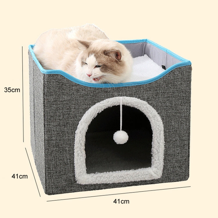 Multifunctional Sisal Cats Scratching Board Foldable Pet Bed(Dark Gray) - Beds by PMC TechLife | Online Shopping South Africa | PMC TechLife | Buy Now Pay Later Mobicred