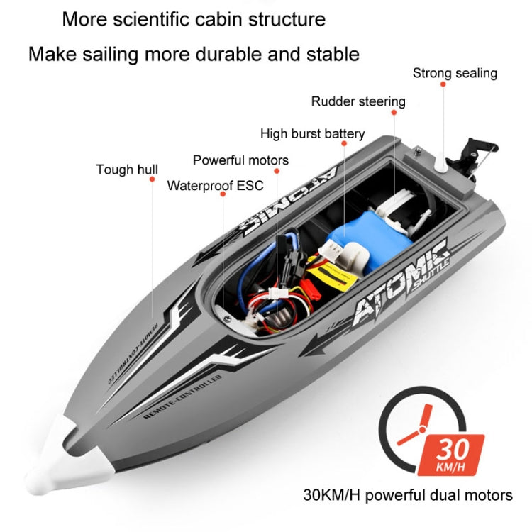 EB02 2.4G Wireless RC Boat Circulating Water-Cooled High-Speed Speedboat Racing Boat Model Toy(Orange) - RC Boats by PMC Jewellery | Online Shopping South Africa | PMC Jewellery | Buy Now Pay Later Mobicred