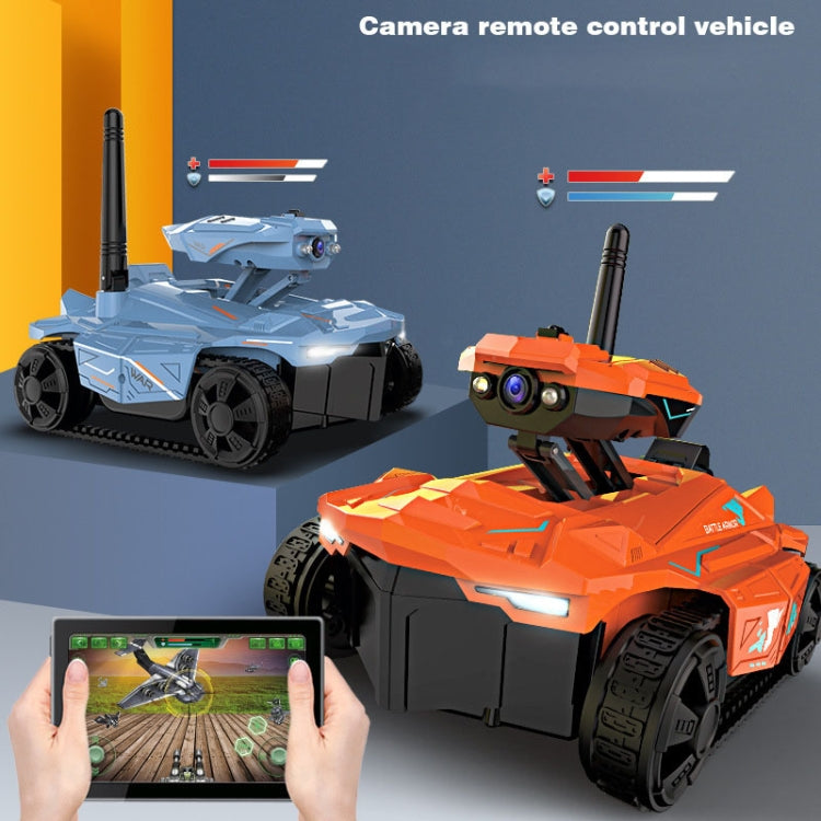 Tank Car Toys 720P HD Camera RC Car With Real-time Surveillance With Remote Controller(Blue) - RC Cars by PMC TechLife | Online Shopping South Africa | PMC TechLife | Buy Now Pay Later Mobicred