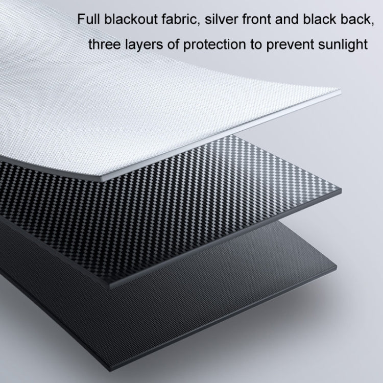 40x125cm Car Summer No-punch Retractable Titanium Silver Sunshade Curtain - Window Foils & Solar Protection by PMC TechLife | Online Shopping South Africa | PMC TechLife | Buy Now Pay Later Mobicred