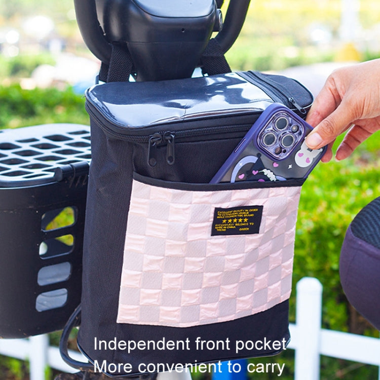 Electric Bike Riding Hanging Bag Large Capacity Waterproof Bicycle Front Hanging Bag(Pink) - Bicycle Bags by PMC TechLife | Online Shopping South Africa | PMC TechLife | Buy Now Pay Later Mobicred